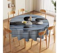 JTKBNVM Round Tablecloth 70 Inch | Stain Wrinkle Resistant Loon Birds Table Cloth for Dining Kitchen Tables Washable Table Cover for Wedding Party Banquet Decoration
