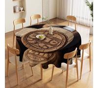 JTKBNVM Round Tablecloth 70 Inch | Stain Wrinkle Resistant Wine Bottle Stopper Table Cloth for Dining Kitchen Tables Washable Table Cover for Wedding Party Banquet Decoration