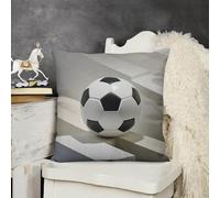 JTKBNVM Short Plush Throw Pillow Covers 22x22 Soft Decorative Cushion Cases with Double-Sided Soccer Ball Print Invisible Zipper for Sofa Couch Chair Bedroom Living Room Car Decor