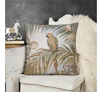 JTKBNVM Short Plush Throw Pillow Covers 24x24 Soft Decorative Cushion Cases with Double-Sided Jungle Vine Parrot Print Invisible Zipper for Sofa Couch Chair Bedroom Living Room Car Decor