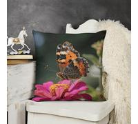 JTKBNVM Short Plush Throw Pillow Covers 26x26 Soft Decorative Cushion Cases with Double-Sided Colorful Butterfly Print Invisible Zipper for Sofa Couch Chair Bedroom Living Room Car Decor