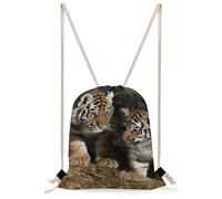 JTKBNVM Siberian Tiger Drawstring Backpack Lightweight Sackpack Sport Gym Bag Cinch Sack for Basketball Yoga Beach