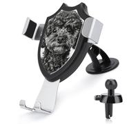 JTKBNVM Small Black Dog Car Phone Mount 3-in-1 Universal Air Vent/Dashboard/Windshield Holder with 360° Rotatable Cell Phone Stand Head Quick One Touch Release for 4.0-6.0 Inch Smartphones