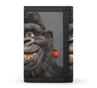 JTKBNVM Smiling Gorilla Photo Trifold Wallet Trifold Wallets for Men Women Slim Wallet Mens Wallet Trifold Front Pocket Wallet | Versatile Wallets with 8 Credit Card Holder, style, One Size