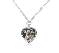 JTKBNVM The Lovely Koala Pet Cremation Jewelry for Ashes Waterproof Urn Necklace with Filling Kit Heart Pendant Ash Necklace Memorial Keepsake Jewelry Custom Sympathy Gift for Dog Cat Human Ashes