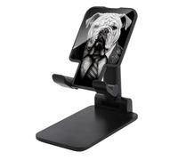 JTKBNVM Universal Cell Phone Stand for Desk Adjustable Mobile Dog in Suit Phone Holder Mount Cradle Dock Compatible with 4.0-8.0 Inch Smartphones Portable Office Desktop Accessories Decor