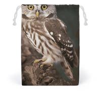 JTKBNVM Wildlife Animal Owl Muslin Bags Cotton Drawstring Bags Drawstring Gift Bags Canvas Christmas Bags Cloth Gift Bags Drawstring Pouch Jewelry Pouches Drawstring Bags 1 Pc, Style, 1 Count (Pack of