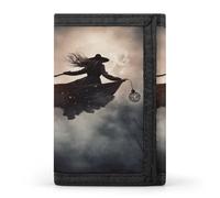 JTKBNVM Witch Flight Trifold Wallet Trifold Wallets for Men Women Slim Wallet Mens Wallet Trifold Front Pocket Wallet | Versatile Wallets with 8 Credit Card Holder, style, One Size