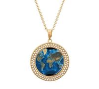 JTKBNVM World Map Diamond Necklaces for Women 20" Chain Couple Necklace Personalized Memorial Pendant Jewelry Keepsake Birthday Anniversary Valentines Day Gift for Girlfriend Mom, One size, Zinc