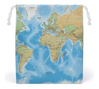 JTKBNVM World Map Muslin Bags Cotton Drawstring Bags Drawstring Gift Bags Canvas Christmas Bags Cloth Gift Bags Drawstring Pouch Jewelry Pouches Drawstring Bags 1 Pc, Style, 1 Count (Pack of 1)