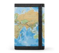 JTKBNVM World Map Trifold Wallet Trifold Wallets for Men Women Slim Wallet Mens Wallet Trifold Front Pocket Wallet | Versatile Wallets with 8 Credit Card Holder, style, One Size