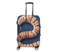 JTKBNVM Worm Shape Biological Luggage Covers Tsa Approved Suitcase Cover Elastic Washable Luggage Sleeve Carry on Cover Protector Anti-Scratch Suitcase Protector Fits 19-30 Inch Case, white, M