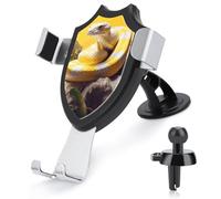 JTKBNVM Yellow and White Python Car Phone Mount 3-in-1 Universal Air Vent/Dashboard/Windshield Holder with 360° Rotatable Cell Phone Stand Head Quick One Touch Release for 4.0-6.0 Inch Smartphones