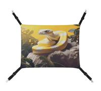 JTKBNVM Yellow and White Python Cat Hammock Pet Hammock Ferret Hammock Cat Hammock for Large Cats Hamster Hammock Soft Hanging Bed Cat Hammock Hanging Cat Hammock Bed