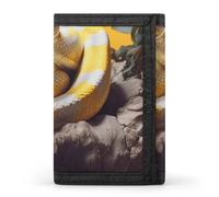 JTKBNVM Yellow And White Python Trifold Wallet Trifold Wallets for Men Women Slim Wallet Mens Wallet Trifold Front Pocket Wallet | Versatile Wallets with 8 Credit Card Holder, style, One Size
