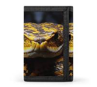JTKBNVM Yellow Snake Trifold Wallet Trifold Wallets for Men Women Slim Wallet Mens Wallet Trifold Front Pocket Wallet | Versatile Wallets with 8 Credit Card Holder, style, One Size