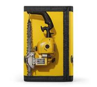 JTKBNVM Yellow Two Chainsaws Trifold Wallet Trifold Wallets for Men Women Slim Wallet Mens Wallet Trifold Front Pocket Wallet | Versatile Wallets with 8 Credit Card Holder, style, One Size