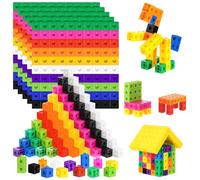 JTKDG 1000 PCS Math Linking Cubes, Manipulative Connecting and Counting Snap Blocks for Early Math and Construction, Colorful Educational Toy for Preschool Kindergarten Homeschool