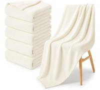 JTKDG 5Pcs Fleece Throw Blanket for Sofa, 50 x 58 Inch Fuzzy Soft Cozy Exquisite Bed Blankets for Bedroom Couch Travel Kids Camping All Season