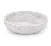 JTKDG Travertine Decorative Bowls, Marble Fruit Bowl Keys Bowl for Entryway Table Large Candy Serving Bowl for Kitchen Counter Table Centerpiece Office Modern Home Decor (Gray)