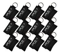 JTKENS 50pcs CPR Emergency Face Shield with One-Way Valve Breathing Barrier CPR Mask Keychain for First Aid or AED Training