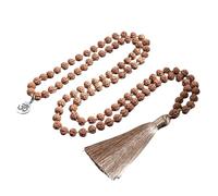 jtkhaweh Classic 7- Beaded Knotted Necklace Bracelet Set Rosary Necklace