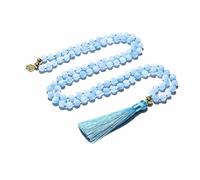 jtkhaweh Classic Beaded Aquamarine Necklace Bracelet Set Women Pendant Set