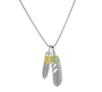 jtkhaweh Classic Feather Necklace Men'S Personality Street Pendant Hip Hop Clothing Long Sweater Chain 1915项链70Cm一条