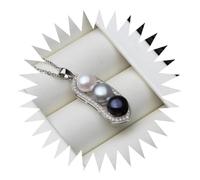 jtkhaweh Classic Freshwater Natural Black Pearl Necklace Women Beautiful Pendant Girls Whitegreyblack