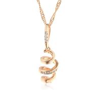 jtkhaweh Classic Geometry Rotate Pendant Necklace For Women Natural Zircon Rosegoldcolor