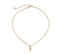 jtkhaweh Classic Personalized Lightning Pendant Necklace, Men'S Hip-Hop Minimalist Collarbone Chain Sweater Chain 金色06151