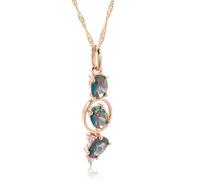 jtkhaweh Classic Women Drop Necklace Unusual Colourful Natural Zircon Long Pendant H1358