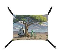 JTKLQBN 16.9 X 13 Inches Hanging Pet Hammock Alien Printed Bed Soft Pet Mat with Adjustable Straps Breathable Hanmock for Cats Ferret Small Dogs Rabbits
