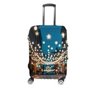 JTKLQBN Anti-Scratch Luggage Cover Christmas Lights Shine Like Stars Printed Luggage Case Protector Washable Suitcase Covers Elastic Suitcase Protector for Size Luggage, Christmas Lights Shine Like