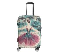 JTKLQBN Anti-Scratch Luggage Cover Classical Ballet Elegant Ballerina Printed Luggage Case Protector Washable Suitcase Covers Elastic Suitcase Protector for Size XL (30-32 inches) Luggage, Classical