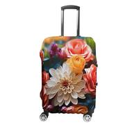 JTKLQBN Anti-Scratch Luggage Cover Color Flowers Printed Luggage Case Protector Washable Suitcase Covers Elastic Suitcase Protector for Size M (22-24 inch) Luggage, Color Flowers, M