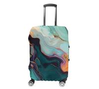 JTKLQBN Anti-Scratch Luggage Cover Colourful Marble Printed Luggage Case Protector Washable Suitcase Covers Elastic Suitcase Protector for Size XL (30-32 inch) Luggage, Colourful Marble, XL
