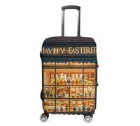 JTKLQBN Anti-Scratch Luggage Cover Easter Decorations in The Shop Window Printed Luggage Case Protector Washable Suitcase Covers Elastic Suitcase Protector for Size Luggage, Easter Decorations in the