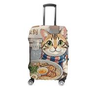 JTKLQBN Anti-Scratch Luggage Cover Japanese Cat Printed Luggage Case Protector Washable Suitcase Covers Elastic Suitcase Protector for Size Luggage, Japanese Cat, XL