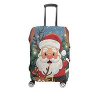 JTKLQBN Anti-Scratch Luggage Cover Reindeer Peeping Printed Luggage Case Protector Washable Suitcase Covers Elastic Suitcase Protector for Size Luggage, Reindeer Peeping, M
