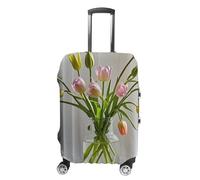 JTKLQBN Anti-Scratch Luggage Cover The Art of Flowers Printed Luggage Case Protector Washable Suitcase Covers Elastic Suitcase Protector for Size Luggage, The Art of Flowers, L