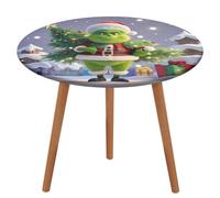 JTKLQBN Round Table Cover Grinch Holiday Printed Waterproof Table Cloth Elastic Edged Table Cover for Kitchen Dining Party Picnic 43.3 inches Round Table