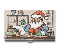 JTKLQBN Slim Metal Business Card Case Busy Master Printed Name Card Holder Professional Business Card Organizer Christmas Card Holder for Men Women Business Personnel, Busy Master, 3.7 x 2.2 x 0.3