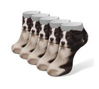 JTKLQBN Socks Border Collie Printed Women Socks Ankle Socks Christmas Socks Running Socks Slipper Socks, Border Collie, One size