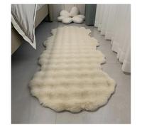 JTKSSCS Bedroom Rug Bubble Velvet Carpet Home Decor Fluffy Plush Sofa Cushion Soft Anti Slip Chair Pad Kids Bedroom Bedside Rug(Light yellow,60x140cm(23.6x55in))