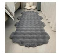 JTKSSCS Bedroom Rug Bubble Velvet Carpet Home Decor Fluffy Plush Sofa Cushion Soft Anti Slip Chair Pad Kids Bedroom Bedside Rug(Gray,60x140cm(23.6x55in))