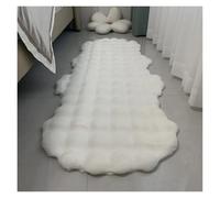 JTKSSCS Bedroom Rug Bubble Velvet Carpet Home Decor Fluffy Plush Sofa Cushion Soft Anti Slip Chair Pad Kids Bedroom Bedside Rug(WHITE,60x140cm(23.6x55in))