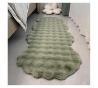 JTKSSCS Bedroom Rug Bubble Velvet Carpet Home Decor Fluffy Plush Sofa Cushion Soft Anti Slip Chair Pad Kids Bedroom Bedside Rug(Green,60x140cm(23.6x55in))