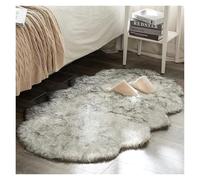 JTKSSCS Bedroom Rug Soft Bedroom Carpet Long Hair Bedside Rugs Sofa Cushion Living Room Fluffy Hairy(WHITE GRAY TIP,60X140CM 1PC)