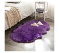 JTKSSCS Bedroom Rug Soft Bedroom Carpet Long Hair Bedside Rugs Sofa Cushion Living Room Fluffy Hairy(PURPLE,60X140CM 1PC)